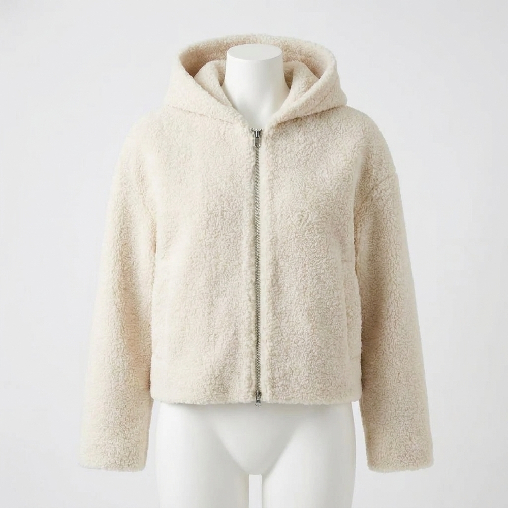 NEW RAILS fabi jacket in ivory teddy